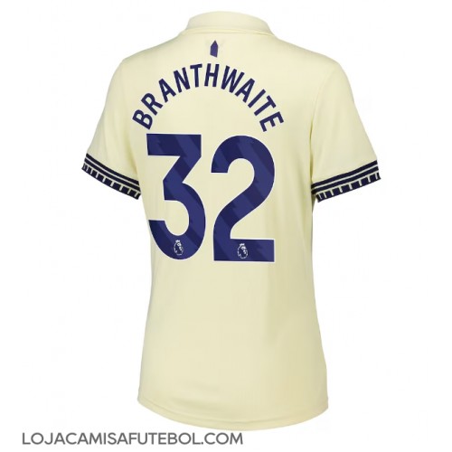 Camisa de Futebol Everton Jarrad Branthwaite #32 Equipamento Secundário Mulheres 2025-26 Manga Curta